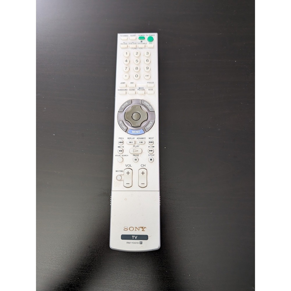 Genuine Sony‎ Original TV Remote Control Only RM -YD010 Silver Replacement